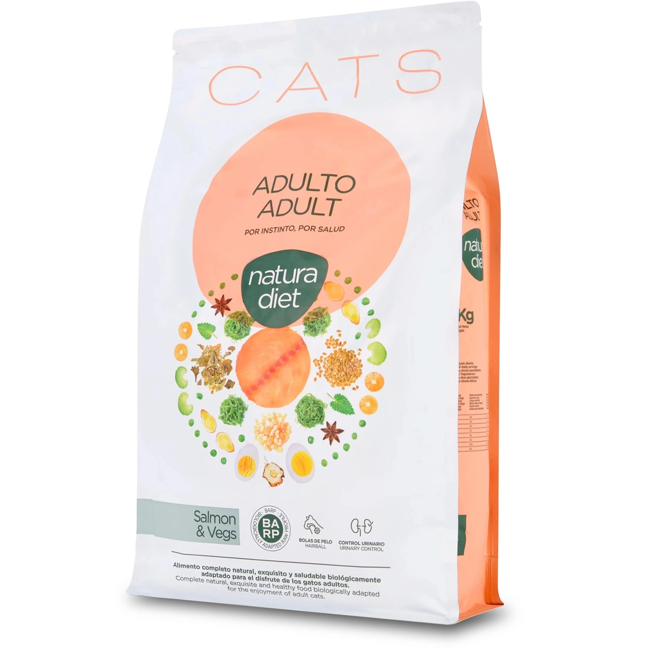 Natura Diet Kattefoder Adult Laks 3 kg - tørfoder til voksne katte